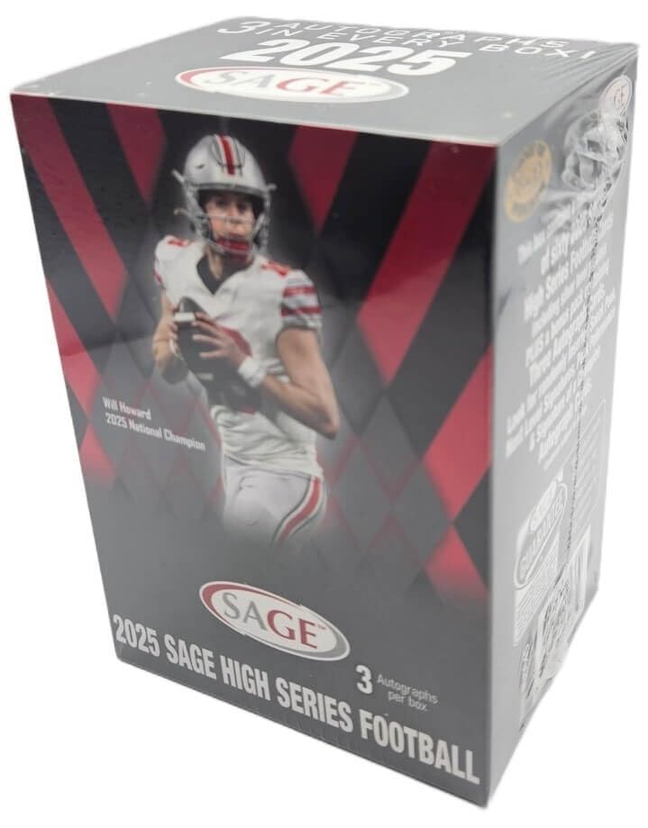 2025 NFL Sage HIGH Series Football Trading Card Blaster Box (3 Autographs Per Trading Card Box)