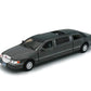 Kinsmart 1/38 Scale Diecast 1999 Lincoln Town Car Stretch Limousine In Color Black