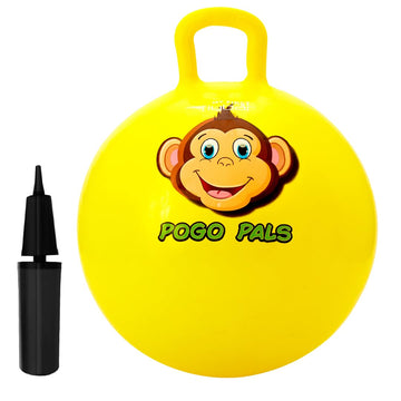 Flybar Hopper Ball For Kids - Bouncy Ball With Handle, Durable Bouncy Balls, Kangaroo Ball, Exercise Ball, Indoor And Outdoor Toy, Pump Included, Toddler Toys For Boys And Girls, Ages 5 And Up (Mnk M)