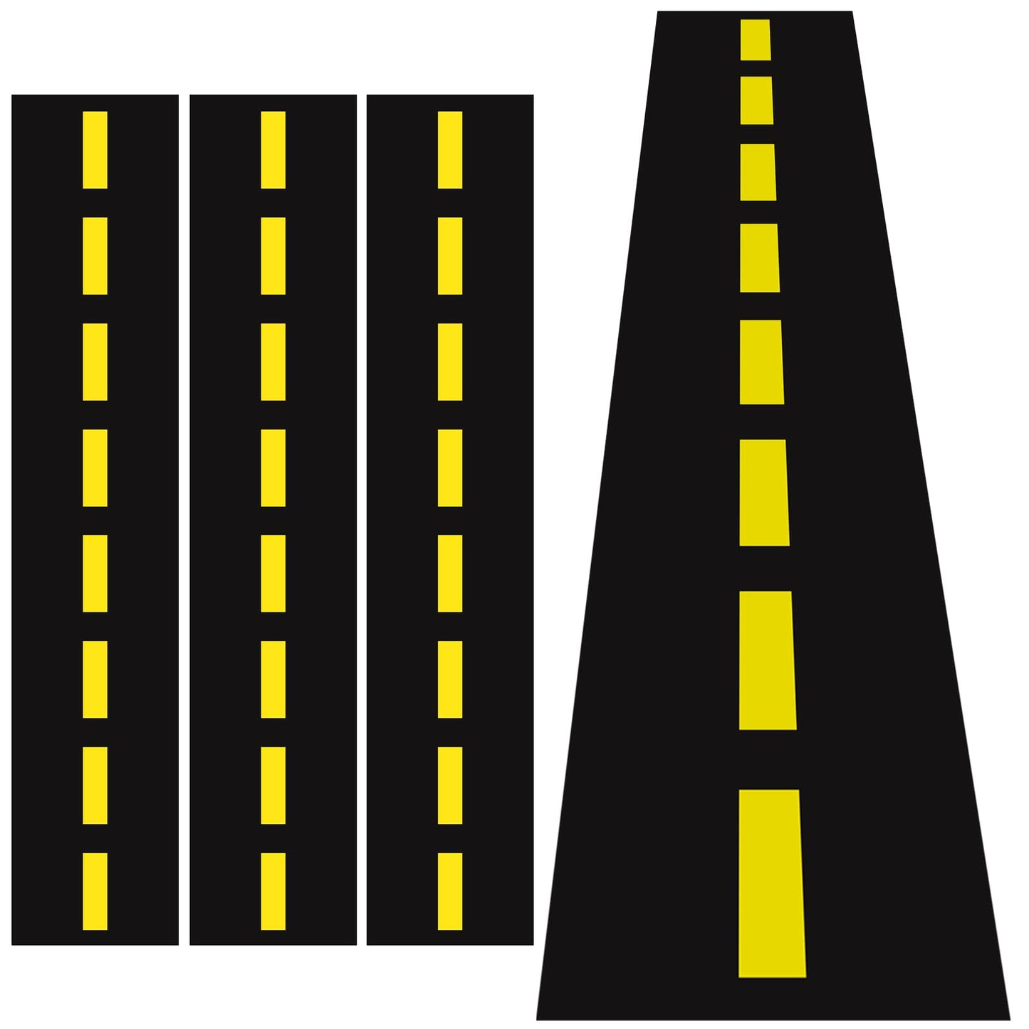 3 Pcs Construction Table Runner Racetrack Floor Ground Construction Tablecloths Road Table Runner for Car Birthday Party Runway 