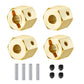 RCLions Brass Wheels Hex Hub 8mm/10mm Extension Hex Drive Adapter for Redcat GEN8 Upgrades Parts 1/10 RC Crawler Car (10mm)