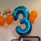 Paticool 40 Inch Blue Number Balloon 3, Large Number Foil Balloons Mylar For Girl Boy Birthday Party Celebration Decorations Sup
