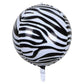 Zebra Pattern 4D Balloons 4pcs Safari Print Balloons 4D Round Foil Balloons for Baby shower Photo Shower Birthday Party Supplies