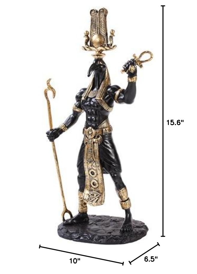 Pacific Giftware Black Thoth Egyptian God Golden Accents Statue 12 Inches Tall