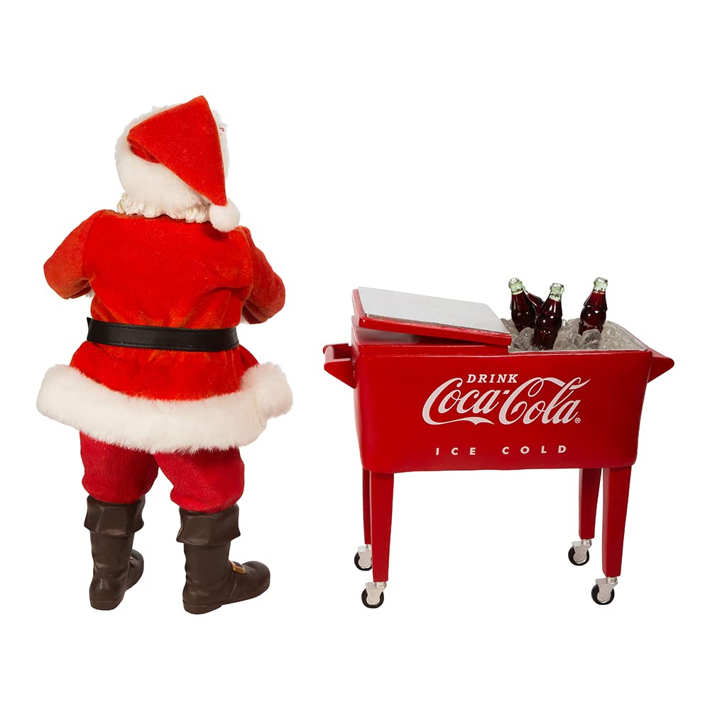 Coke Santa with Table Cooler, 2 Piece Set