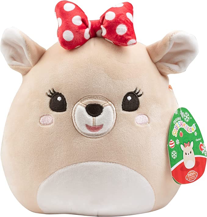 Squishmallows 8-Inch Rudolph & Clarice - Rudolph The Red Nosed Reindeer Set - Official Jazwares Plush - Collectible Soft & Squis