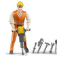 Bruder 60020 Construction Worker with Jackhammer and Tools
