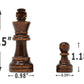 Da Vinci Staunton Wood Chess Pieces 32 Chessmen And Storage Bag (2.5 Inch King)