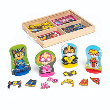 Melissa & Doug Paw Patrol Wooden Magnetic Pretend Play (64 Pieces)