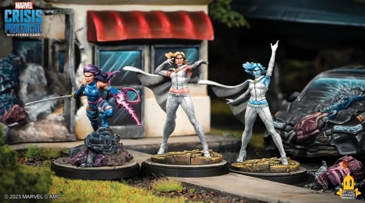 Atomic Mass Games Marvel Crisis Protocol Character Pack - Emma Frost & Psylocke, 6.5"x1.6"x4.5", Multicolor, FFGCP103