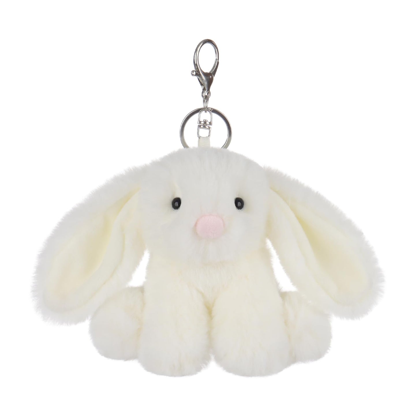 Apricot Lamb Cute Toys Plush Cream Bunny Rabbit Stuffed Animal Soft Keychain For Kids Bag, Purse, Backpack, Handbag (6 Inches)