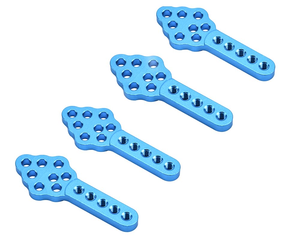 Fpvdrone Cnc Metal Rc Car Shock Absorber Mount Adjust Height Angle Stand For Axial Scx10 90046 D90 D110 Rc Crawler Car (Blue)