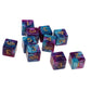 Yiotfandoll 10PCS Polyhedral Dice D6 Dice 16mm Acrylic 6 Sided Dice Double Colors Game Dice for RPG MTG DND Dice Table Games (Bl