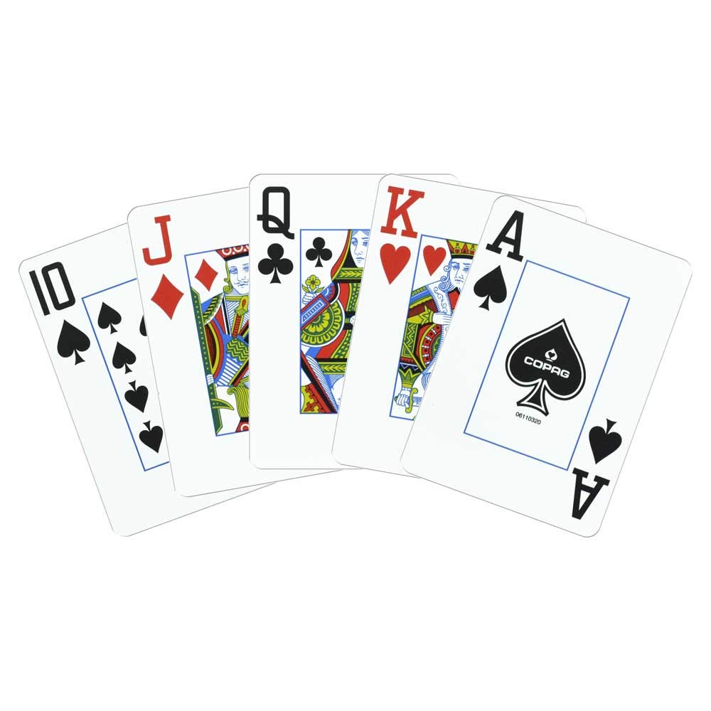 Copag 1546 Neoteric Design 100% Plastic Playing Cards, Poker Size Violet/Yellow/Blue (Jumbo Index, 6 Sets)