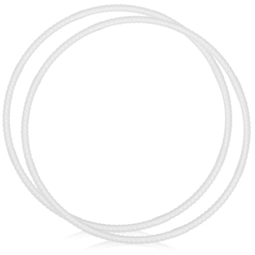 WinnerWhy 2 Pcs Toy Hoop Exercise Hoop Detachable Adjustable Plastic Toy Ring Playground Equipment for School Colored Circles Exercise Ring for Teens Dog Agility Equipment(White 23 Inch)