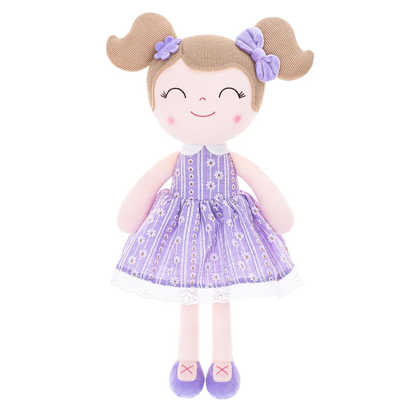 Gloveleya Dolls Baby Girl Gifts Soft Plush Lavender Daisies Doll 16 Inches