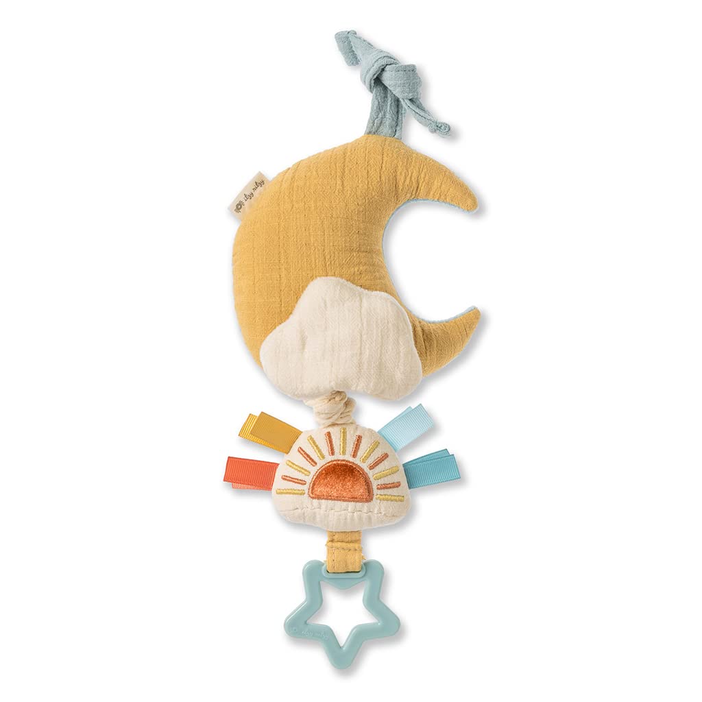 Itzy Ritzy - Musical Pull-Down Toy - Bitzy Notes Baby Musical Toy Attaches to Car Seat, Play Gym, or Stroller & Plays a Soothing