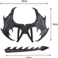 Kids Dinosaur Costume Dress Up Wings Dragon Tail Mask Set Halloween for Children Boys Girls as Dino Birthday Party Favors Gifts (black)