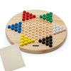 Gse Games & Sports Expert 11.5' Natural Wood Chinese Checkers Board Game Set With 66 Colorful Wooden Marbles, Classic Strategy Family Board Game For Kids & Adults
