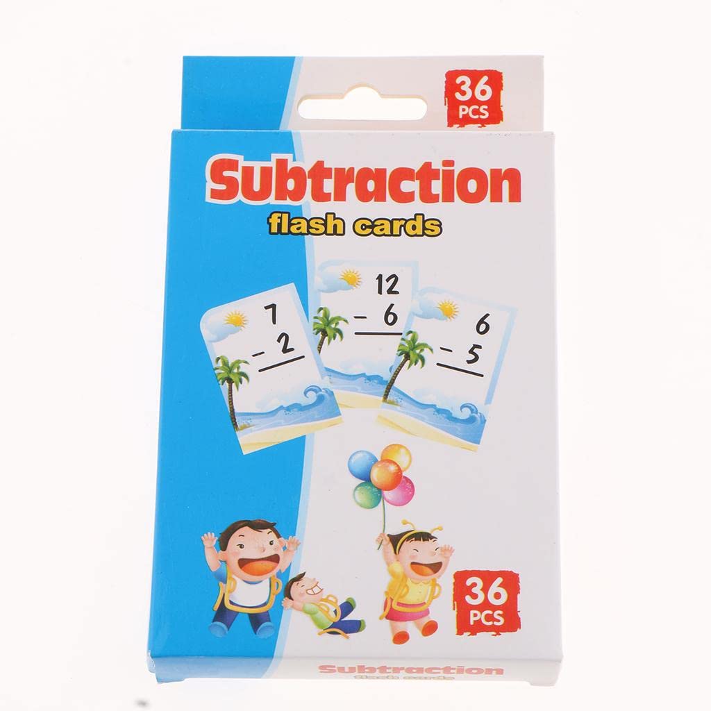 Calandis 36 Pieces Math Flash Cards For Elementary School Grades Pk3 Subtraction