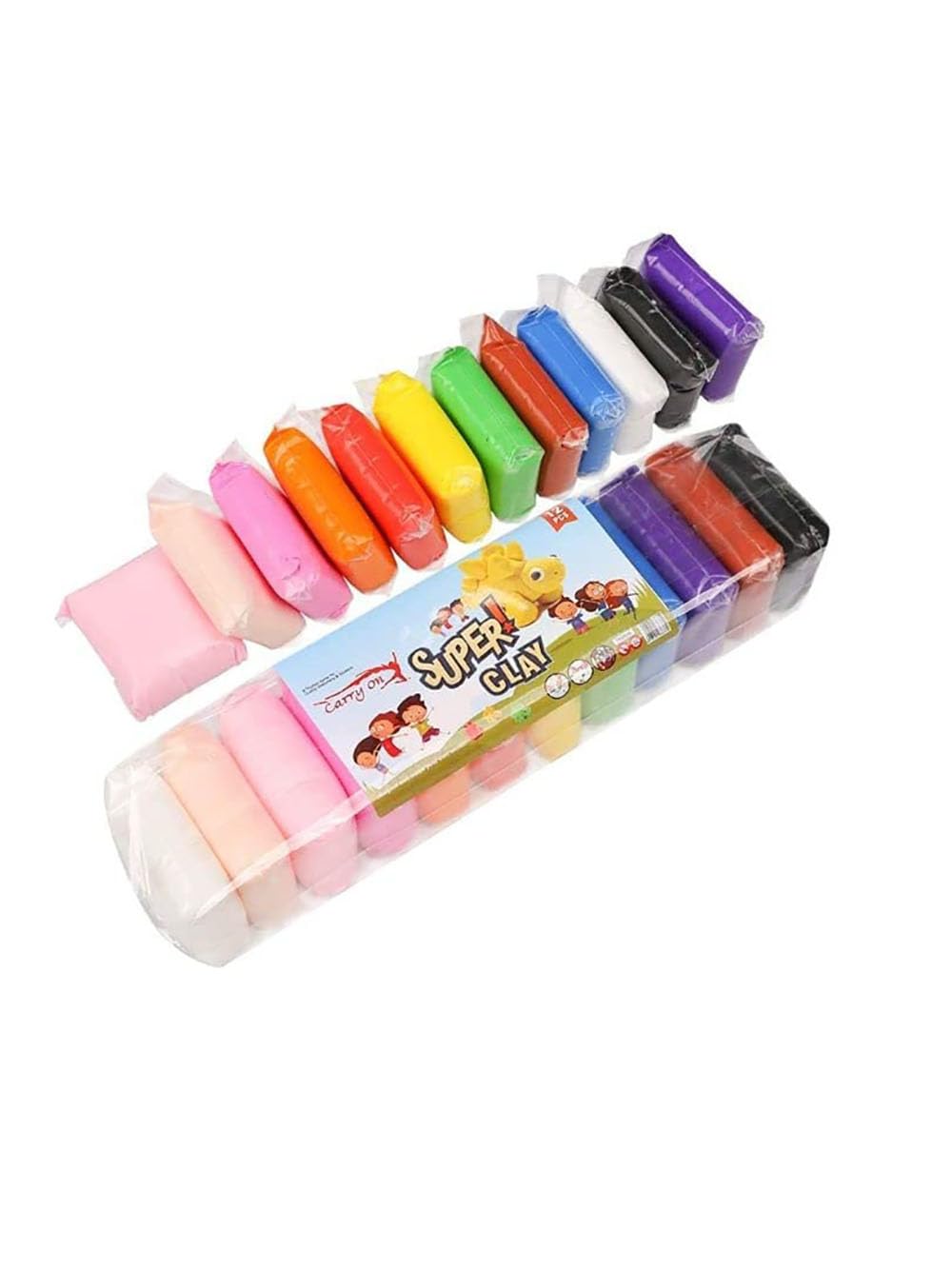 Aretor Modeling Magic Fluffy Foam Bouncing Clay Fluffy For Kids 3 Crafting Tools (Pack Of 12)