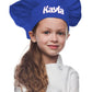 Personalized Royal Blue Kids Chef Hat, Poly/Cotton Twill Fabric