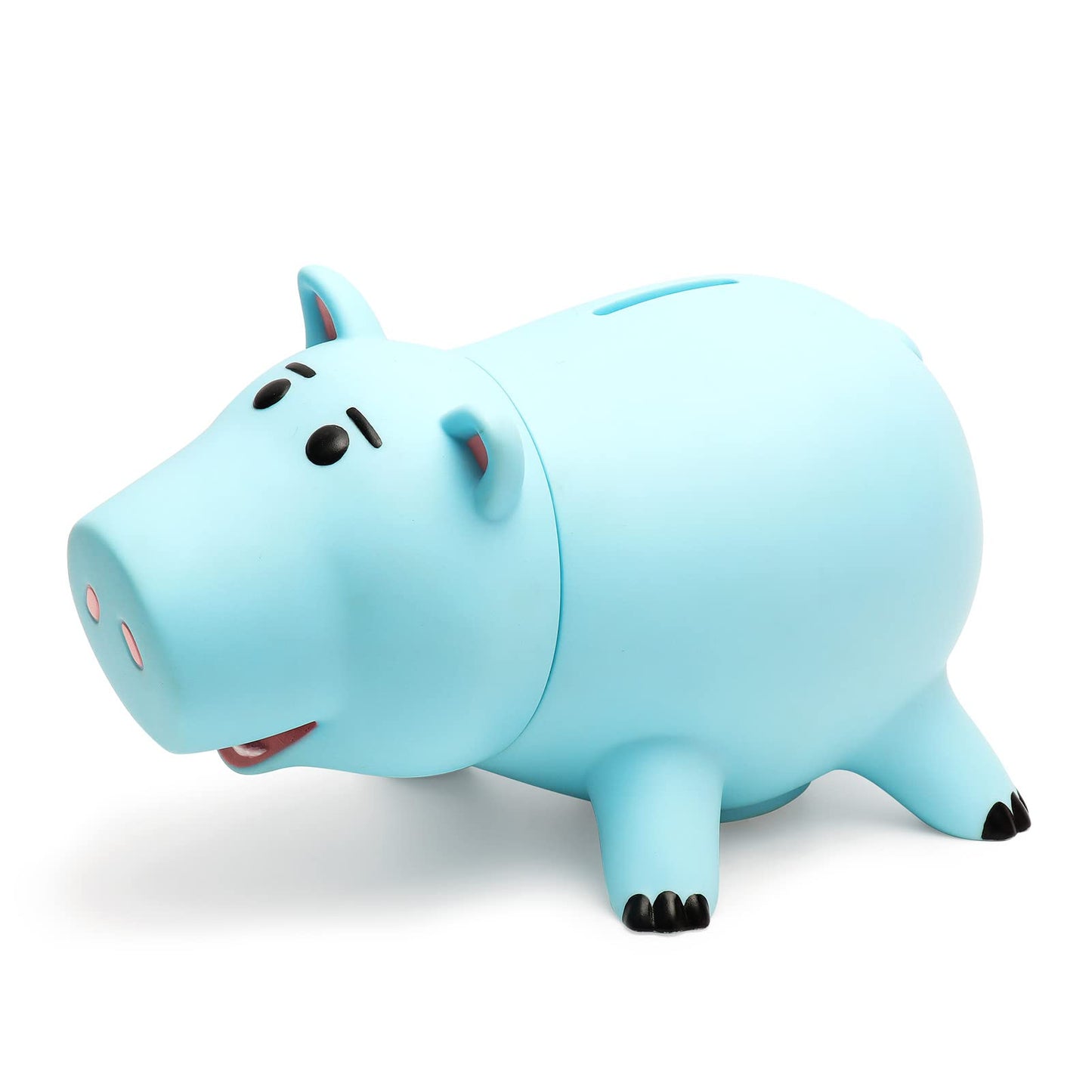 Hamm Piggy Bank, Cute Plastic Coin Bank For Boys And Girls, Unbreakable Pig Money Bank For Kids Gift (Blue)