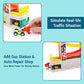 TOP BRIGHT Car Ramp Toy Set for Toddlers - Includes 4 Cars, Parking Lot & Gas Station, Plastic, 5 Car Ramps, Model TB-120402