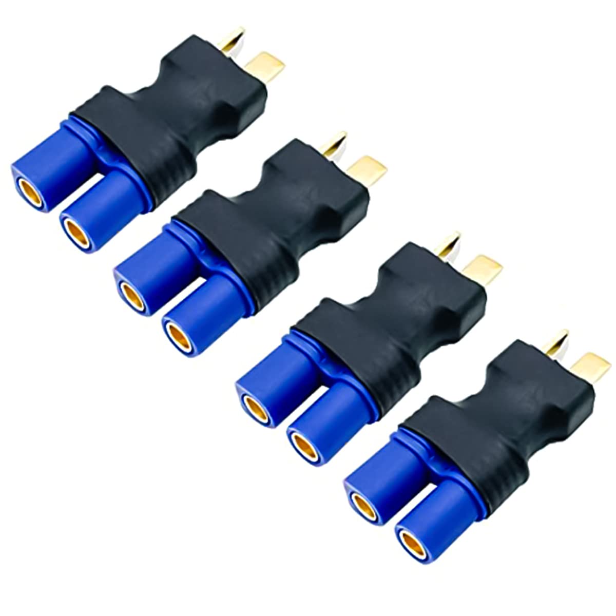 FLY RC 4 Pcs T Male Plug to EC3 Female Connector Plug Adapter for RC Lipo Battery