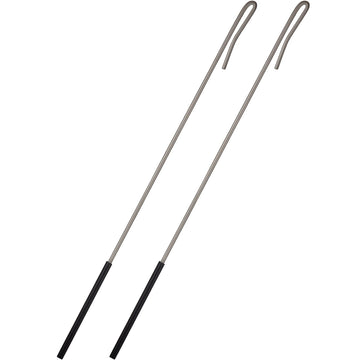 Skylety 2 Pcs Puppet Rods Puppet Stick Arm Control Rod Metal Hand Stick Rubber Protective Sleeve Marionette Rods for Ventriloqui