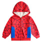 Lemonbaby Little Kids Unisex Boys Girls Superhero Cool Jacket Sweatshirt Hoodie Coat Costume (Spider, 7Y)