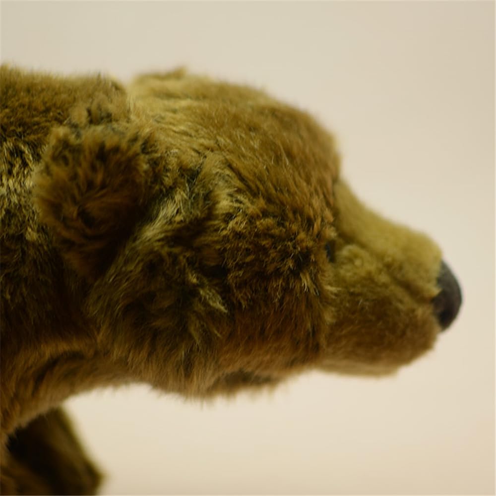 JIANEEXSQ Realistic Brown Bear Stuffed Animal Plush Toy  Simulation Brown Teddy Bear Plushies Soft Toy  Birthday Gift Decor