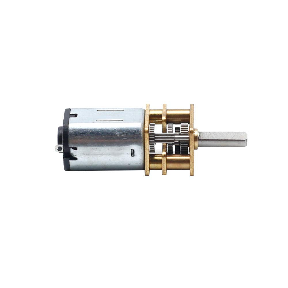 Augiimor 2PCS DC 6V 200RPM Speed Reduction Motor N20 3mm Shaft Mini Metal Gearwheel Gear Motor with Full Metal Gearbox Micro Mot