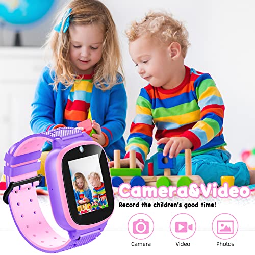 Smart Watch for Kids Toys, Gifts for 3-10 Year Old Girls Boys, 1.44 Touchscreen with 20 Puzzle Games Toddler Educational Toys Ca