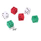 hand2mind Manipulite 3 Color Dot Dice, 5/8'', Set of 72