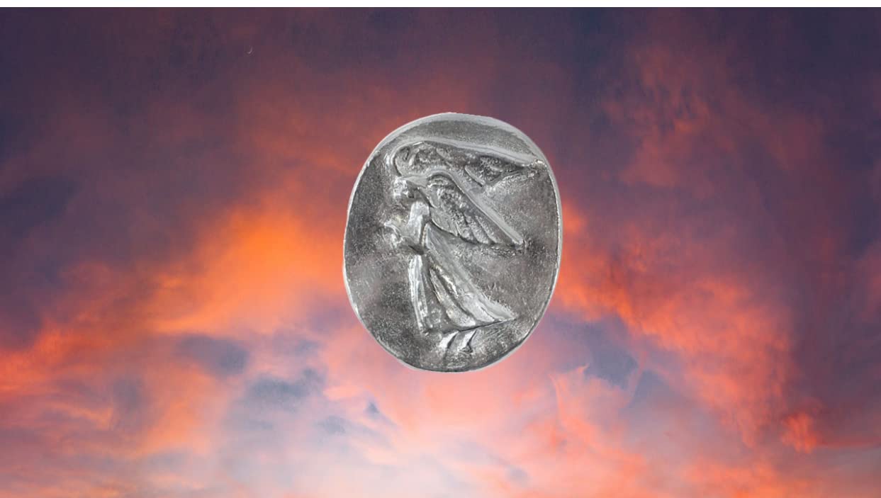Earth Therapy Guardian Pocket Angel Coin With Serenity Prayer Card - Token Charm For Wallet Or Car - Sourced