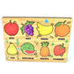 Vastate Educational Wooden Puzzle Board With Knobs  FruitThemed Learning Toy For Kids, Enhances Shape And Color Recognition Sk