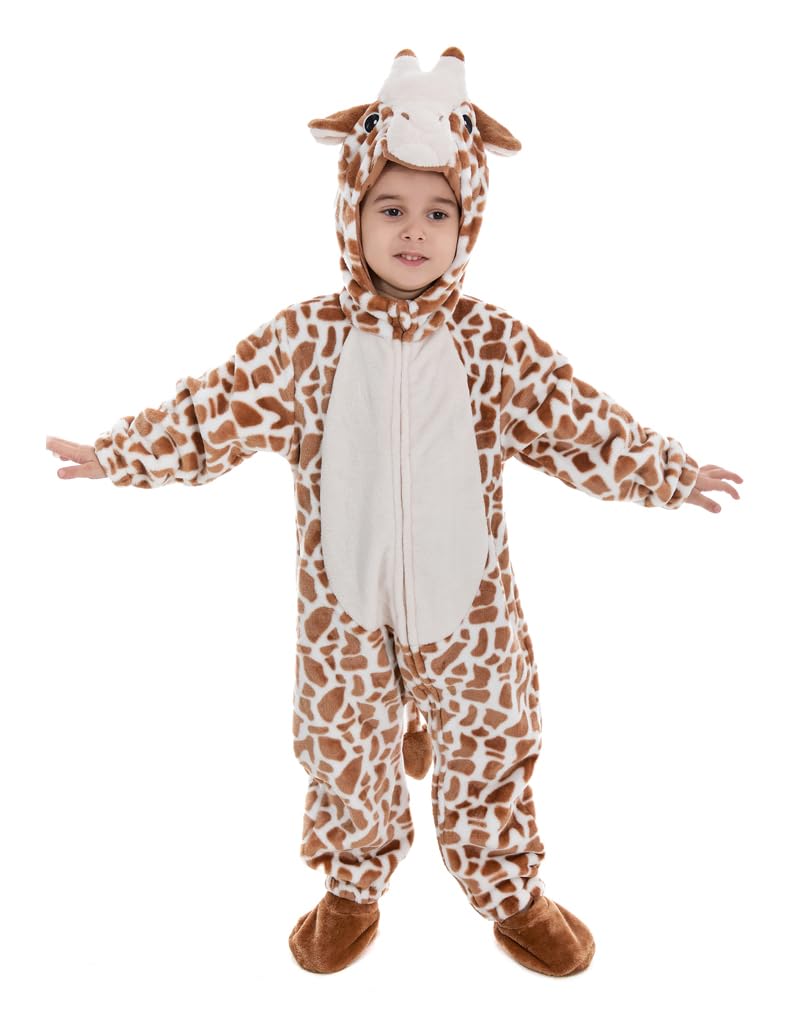 Hsctek Baby Giraffe Costume, Infant Giraffe Cosplay Newborn Boys Girls, Toddler Halloween Onesie Suit Kids 18-24 Months