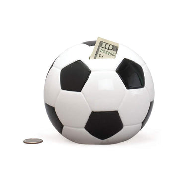 Burton & Burton Soccer Shape Piggy Bank For Saving Money And Sports Decor