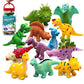 Hely Cancy Dinosaur Bath Toys For Toddler, No Hole Baby Bathtub Shower Water Pool Toys