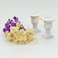 iLAND Miniature Dollhouse Accessories  2pcs Dollhouse Plants w/Dry Flowers (2pcs Mini Urn Planters w/Flowers)
