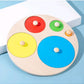 Prescent Colorful Round Wooden Educational Intelligence Learning Puzzle Toy Gifts For Kids And More