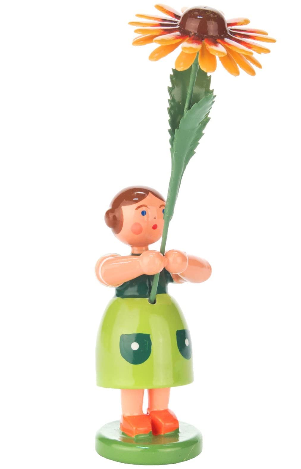 Alexander Taron 013-2010 Dregeno Easter Ornament-Green Flower Girl-4.5 H W x 1.25 D, Brown