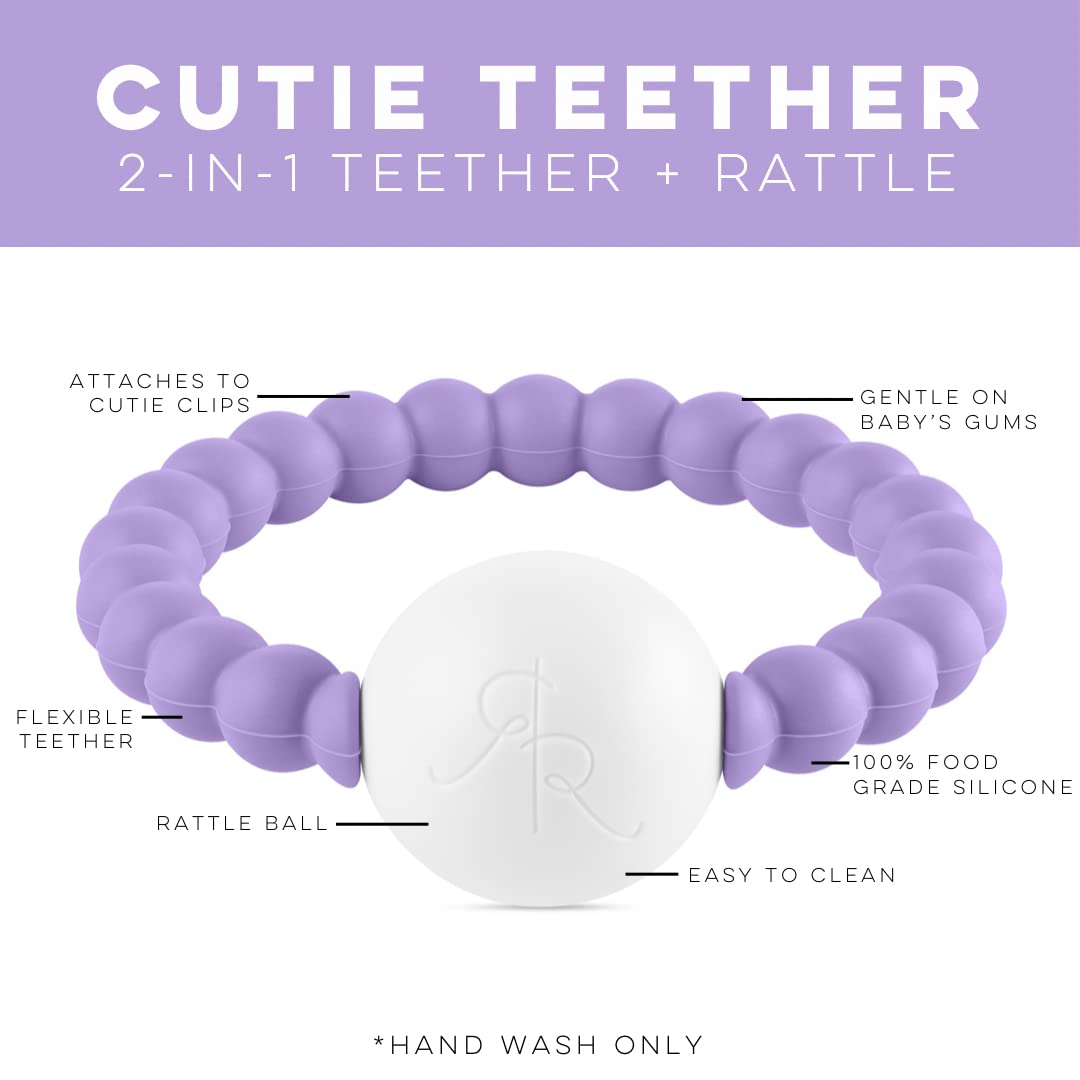 Ryan And Rose Cutie Teether Rattle (Orchid)