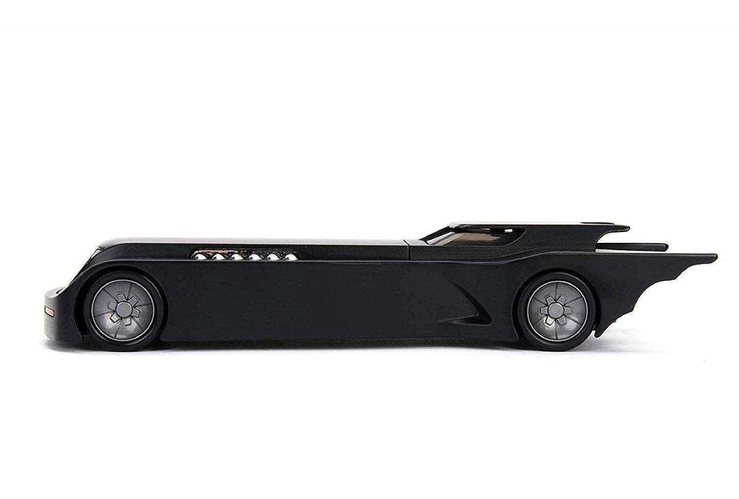 DC Comics 1:24 Batman Animated Series Batmobile Die-cast Car with 2.75'' Batman Figure, Toys for Kids and Adults,Black