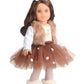 sweet dolly 18 Inch Doll Clothes Christmas Deer Costume Tutu Dress, White Fabric Outfit for 18 Inch Dolls