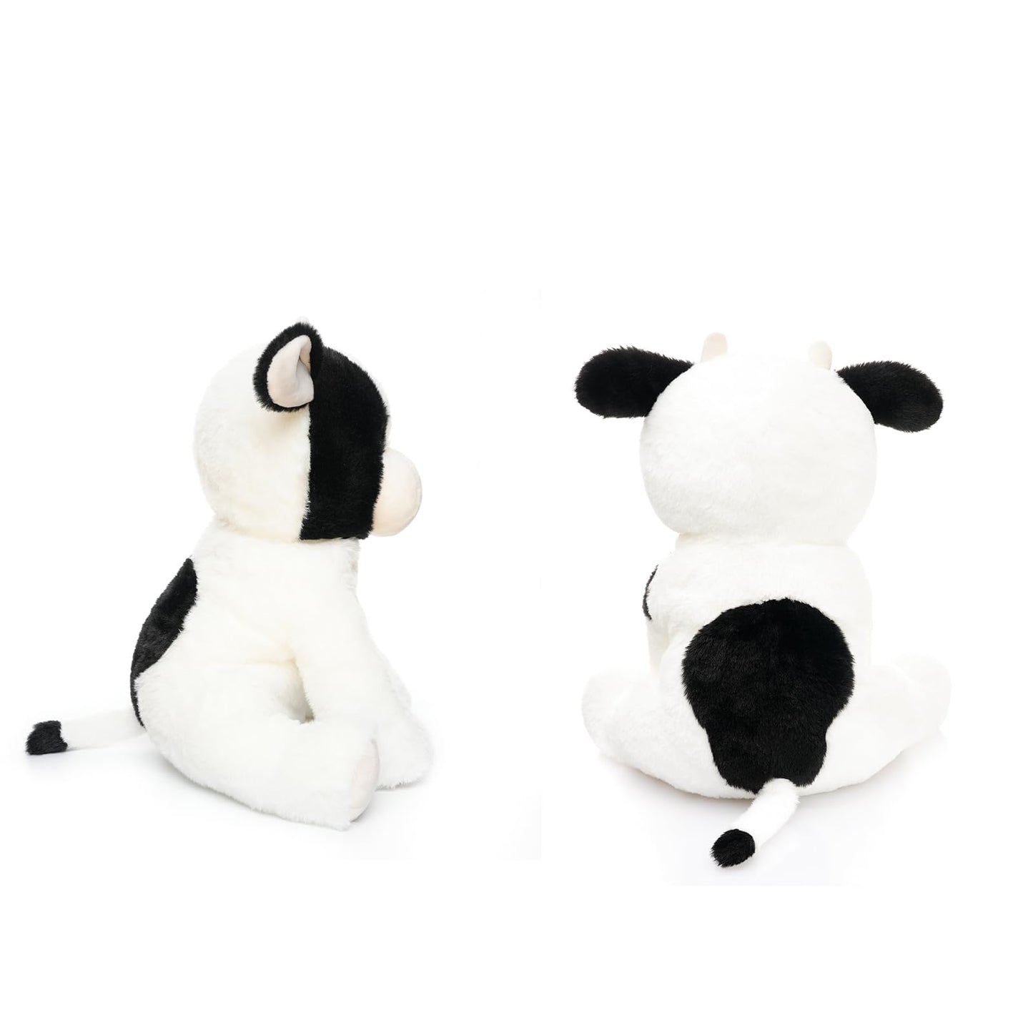 Weigedu Floppy Dairy Cattle Cow Plush Toy - 15.7 Inch Soft & Cuddly Stuffed Animal Cow With Embroidered Eyes, Perfect For Kids,