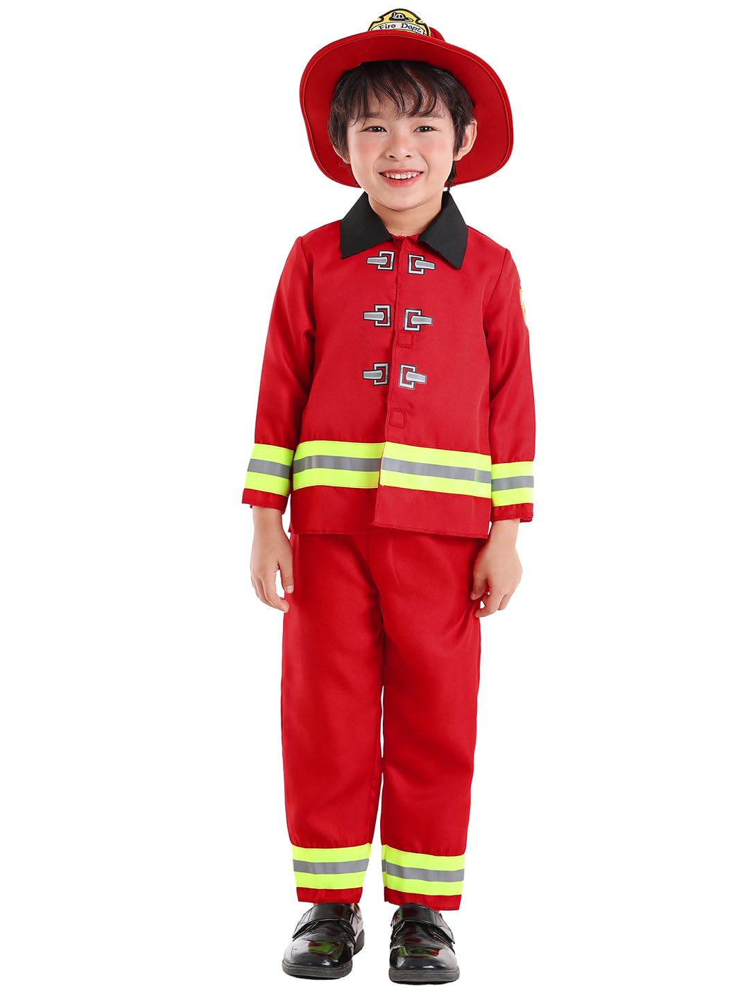 Seasons Fireman Role Play Costume, Red, Size 2T-4T