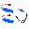 2 Pack 3.7V 600mAh Li-ion Rechargeable Battery 1450cell with USB Charger Cable for Double Sided Rotating Tumbling Amphibious RC