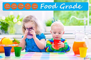 Skoolzy Rainbow Stacking Cups 6 Piece Set - Color Sorting Toys For Toddlers Primary Matching Fine Motor Skills Color Recognition For Montessori Preschoolers Toddler Activities Primary For Kids